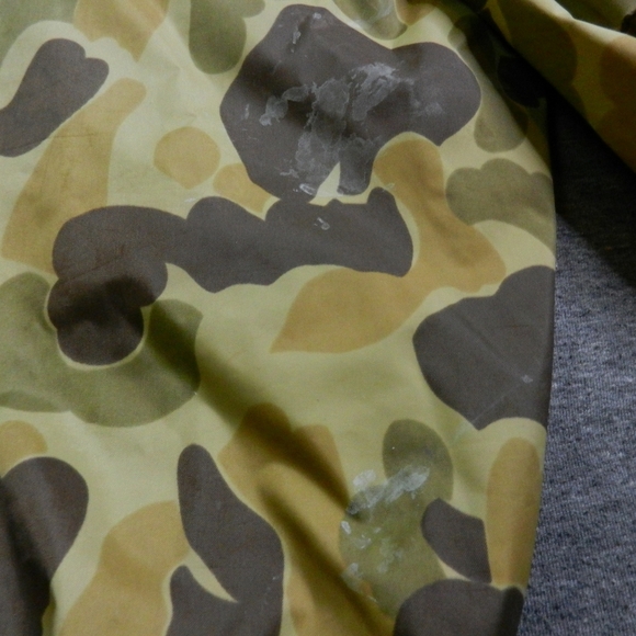 VINTAGE Hodgman Wading Jacket Size XL Duck Frog Camo Nylon Fishing Lakestream - Picture 5 of 16